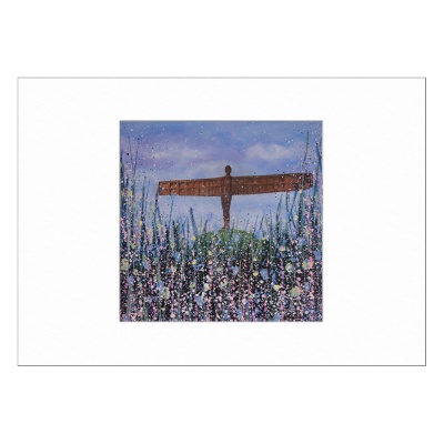 Angel of the North (Flowers) Limited Edition Print 40x50cm